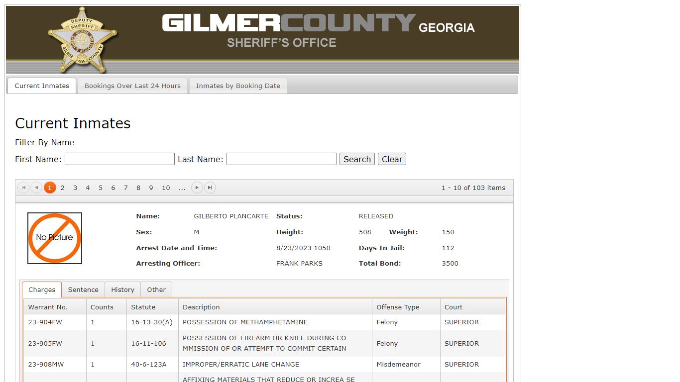 Inmate Information
